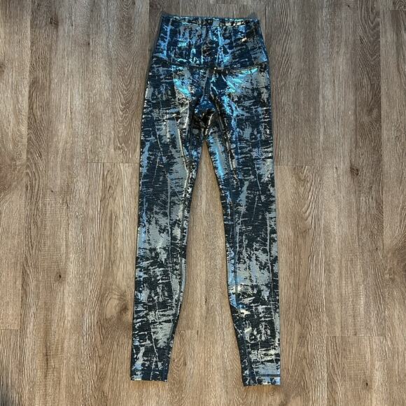 Lululemon Wunder Under Hi Rise Brindle Foil 28" Legging Tight Size 2 Pants - Picture 2 of 7